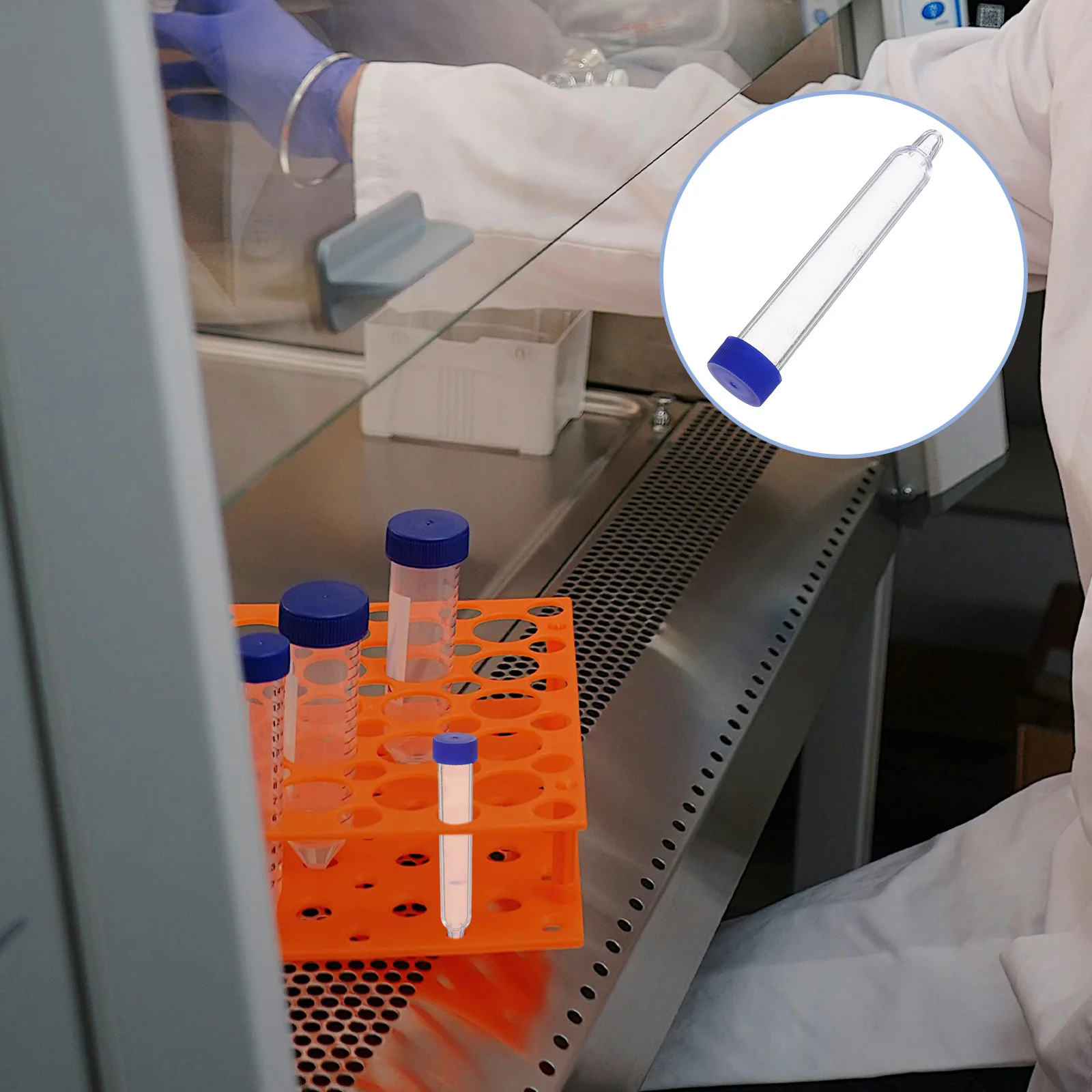 

200Pcs Plastic Test Tubes Clear Screw Lid Urine Sample Collection Sediment Analysis Accurate Graduation Leak-Proof Storage