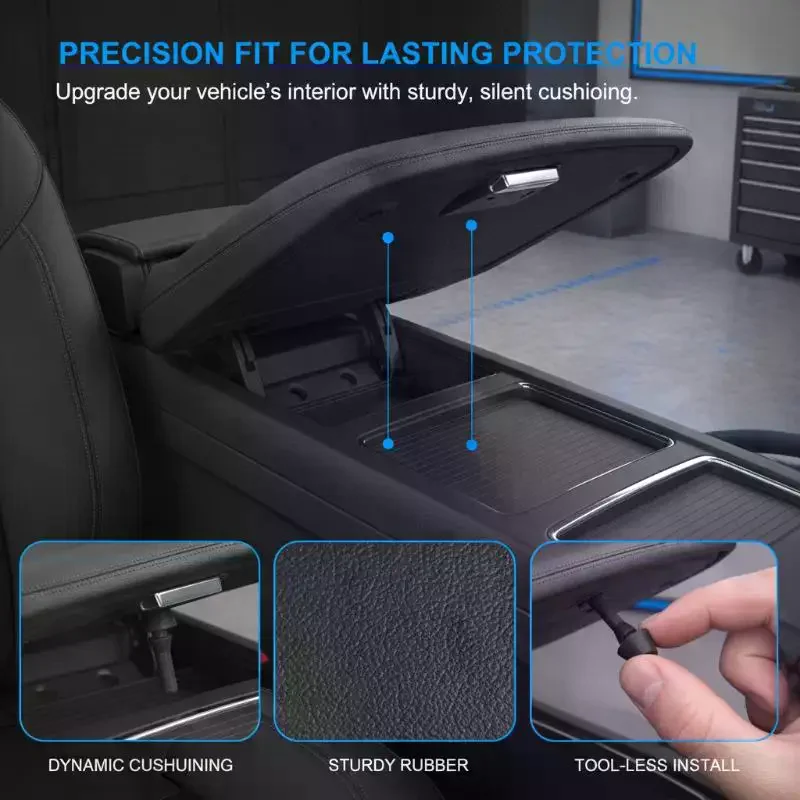 Wear Resistant Rubber Car Center Console Storage Box Armrest Holder Fit for Avensis II T250 Camry XV20 XV40 Auto Supplies