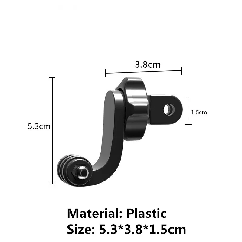 Universal 360° Vertical Bracket Adapter For GoPro 12/11/10/9 SJCAM Motorcycle Helmet Chin Mount Holder Action Camera Accessories