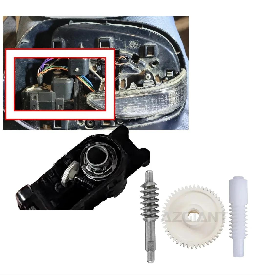 

Car Mirror Folding Motor Gear for Mazda 3 5 6 Mk2 Mk3 BL Side View Rearview Repair 48 Teeth