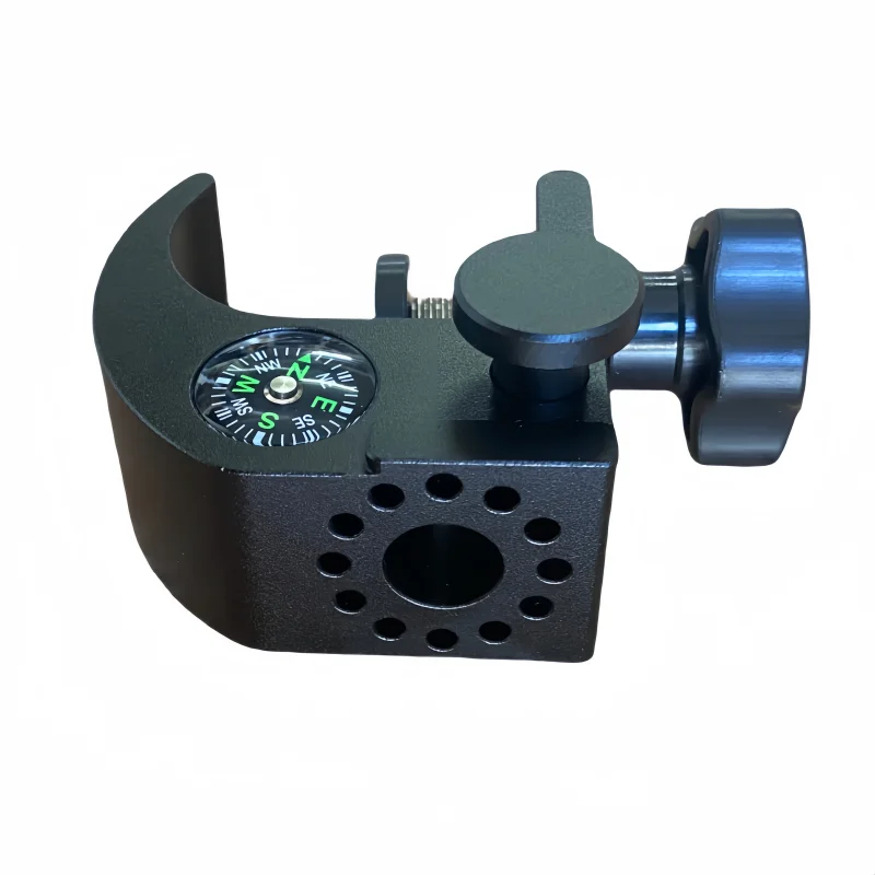 GPS GNSS RTK Clamp With Compass for Size 25mm to 40mm Centring Pole Holder Mount Quick release