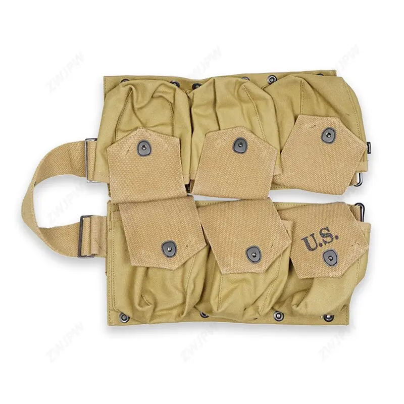 WW2 US ARMY SIX CELL  POUCH US TACTICAL POCKETS PURE RIBBON HIGH QUALITY