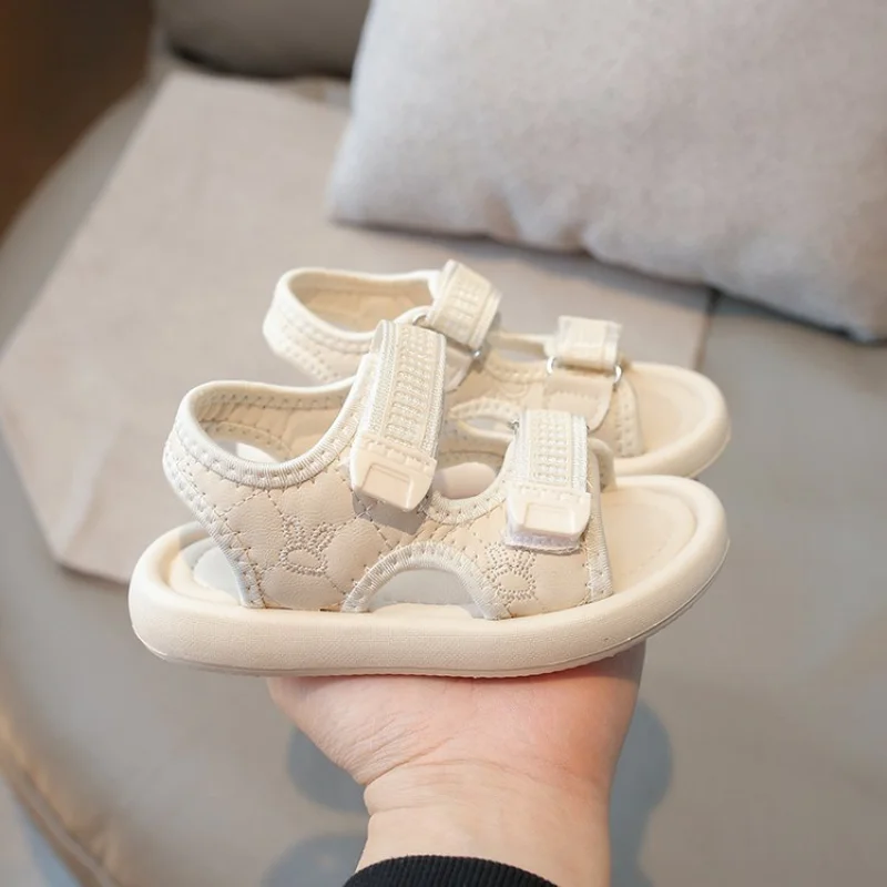 Kids Sandals Children Summer Beach Shoes for Boys Girls Toddlers Boy Casual Sandals Fashion New Toes-covered Anti-kick Soft Shoe