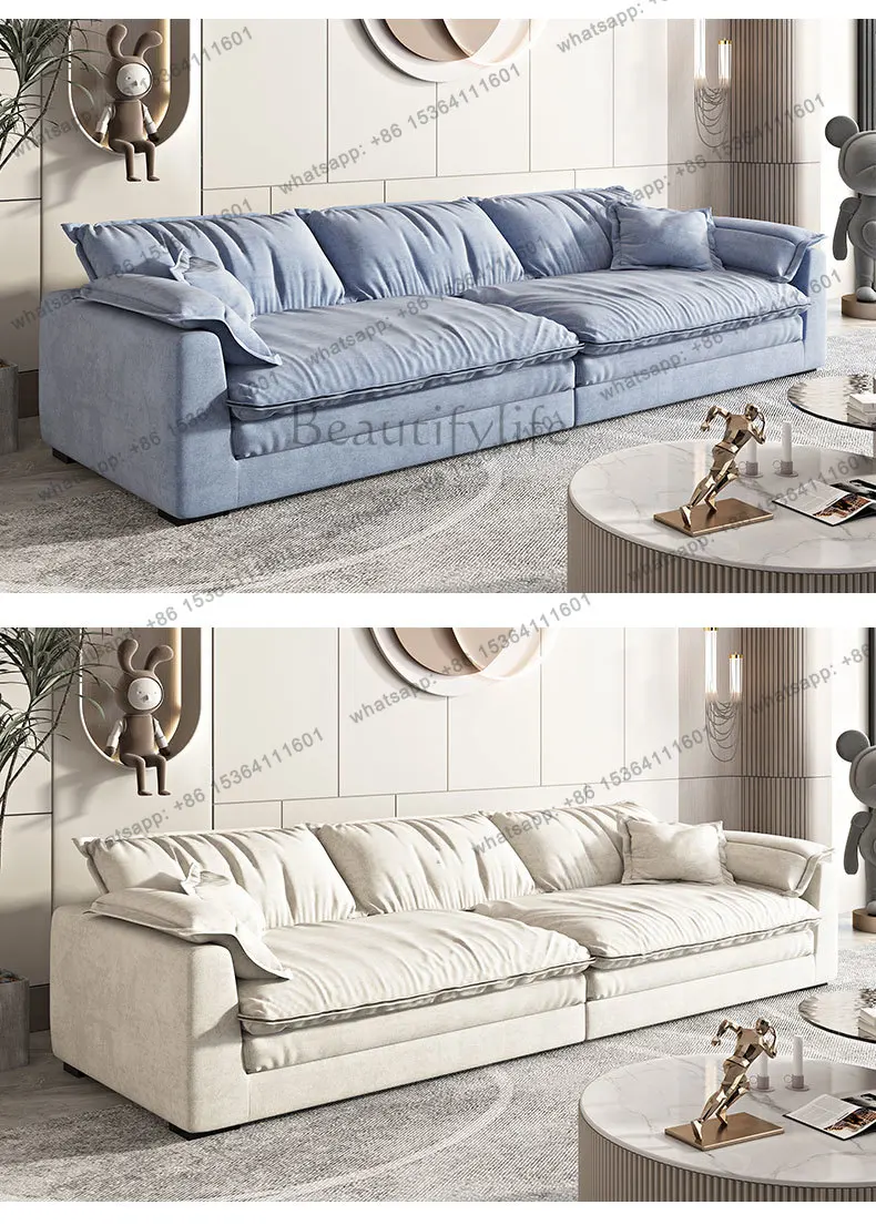 Mordern Luxury Fabric Sofa for Living Room Apartment Flannel Material Sofa Bed 2/3/4 Seater Sofa Customzied Color view 6