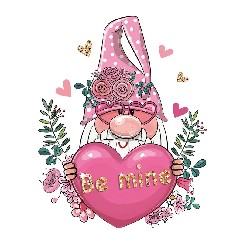 New Love Flowers for Valentine's Day hot pressed stickers, hooded sweatshirts, clothing stickers, ironed patches, handicrafts wh