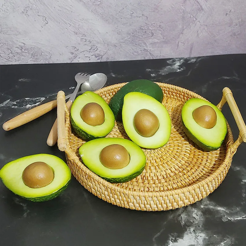 Fake Avocado Simulation Fruit Model Fake Food Fruit Shop Window Decoration Kitchen Photography Props Accessories Home Decor
