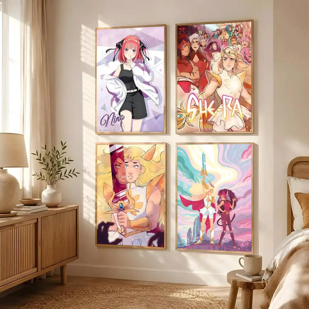 Anime She-Ra and the Princesses of Power Poster Poster All-match HD Waterproof Self-Adhesive Wall Art Sticker For Home Bedroom
