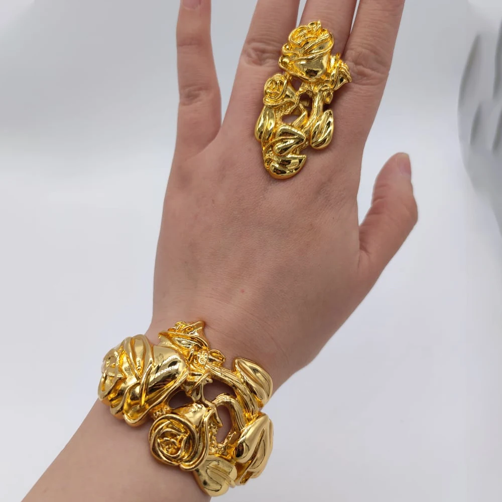 Dubai-Farbarmreifen für Frauen, 15-Stil, afrikanische neue Mode-Armbänder, Charme, Hochzeit, äthiopisch, arabische Hand, Luxus-Schmuck – Detail 1