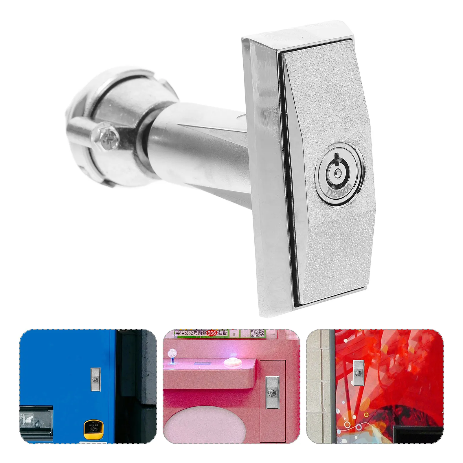 1Set Zinc Alloy T-Handle Lock Replacement High Security Lock for Vending Machines Candy Snack Soda Machine Key Locks