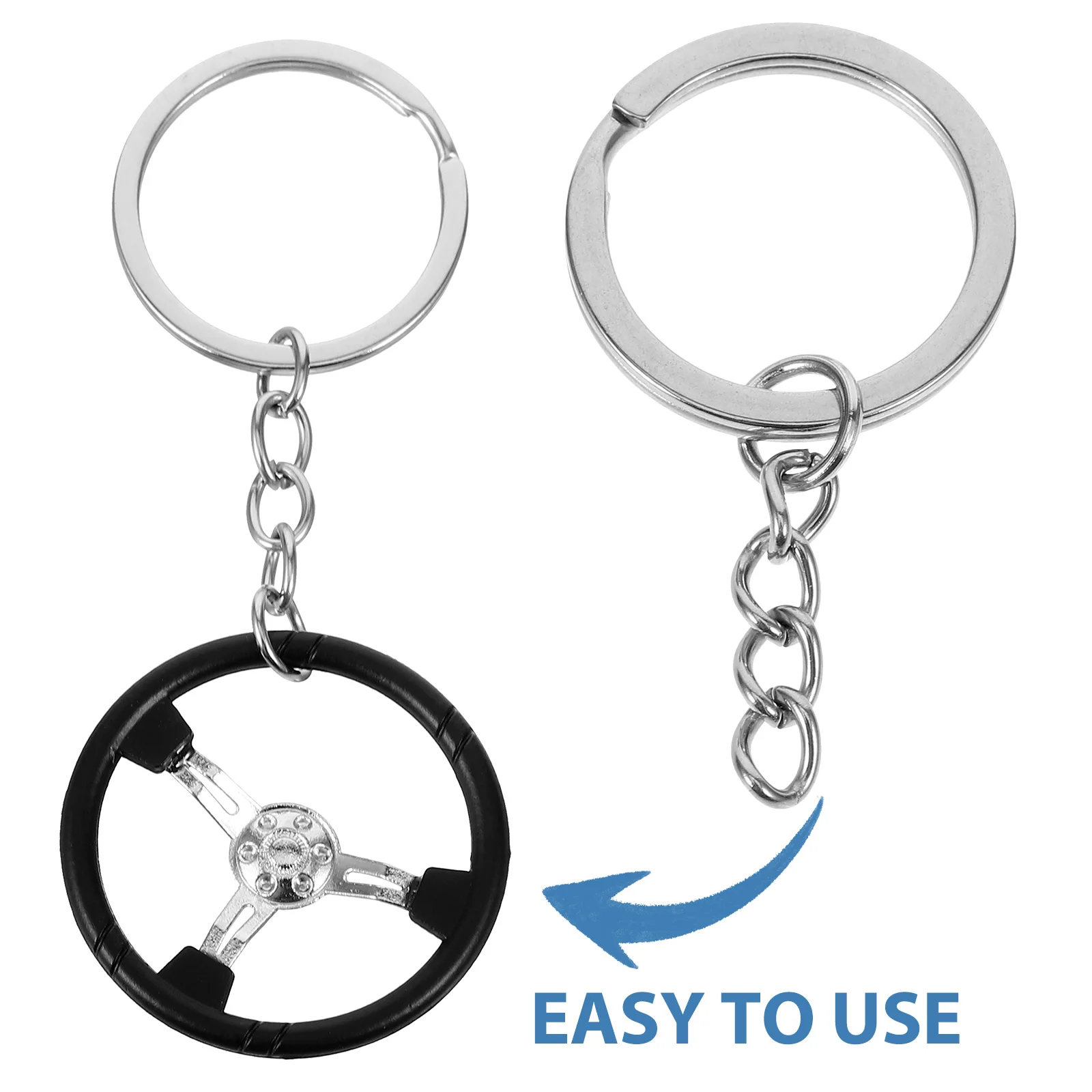 

20 Pcs Tag Keychain Ring Kit Flat Rings Outdoor Keyrings for Crafts Bulk Metal Silver Jewelry