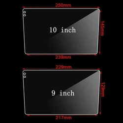 For 9 10.1 Inch Car Tempered Glass Protective Film Fit Car Radio Stereo DVD GPS Touch Full LCD Screen Car Accessories Film