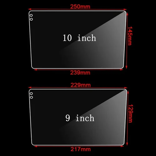 Película protectora de vidrio templado para coche de 9 y 10,1 pulgadas, compatible con Radio estéreo, DVD, GPS, pantalla LCD completa táctil, accesorios para coche