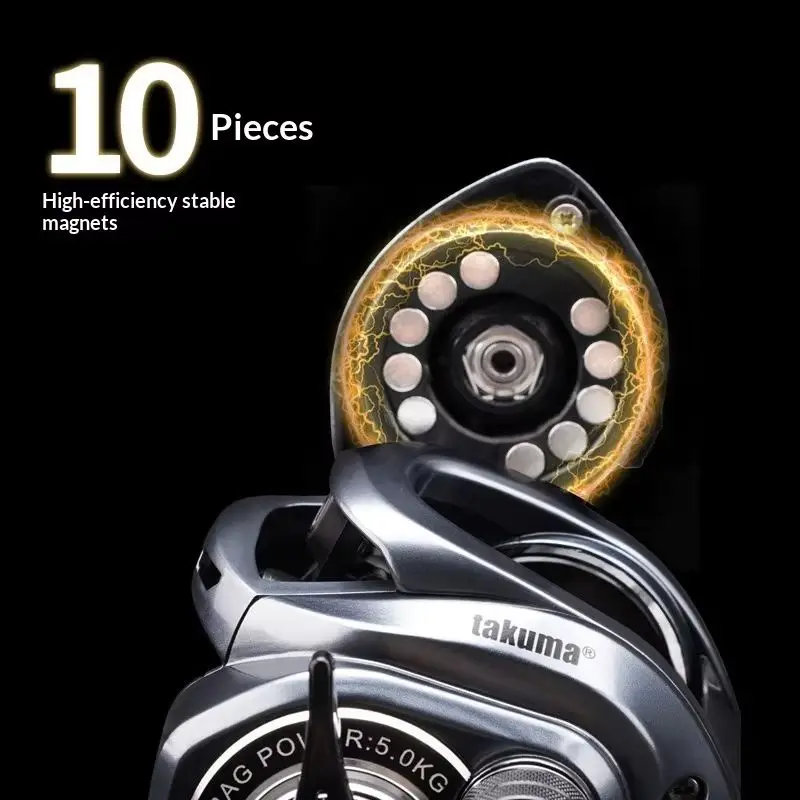 takuma-p1-ii-baitcasting-reel-lightweight-short-shaft-metal-dual-spool-magnetic-brake-anti-tangling-50kg-drag-power-for-anglers
