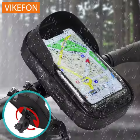 Waterproof 360&deg; Rotation Bicycle Motorcycle Front Frame Phone Holder Easy Universal Navigation Smartphone Bracket For All Phones