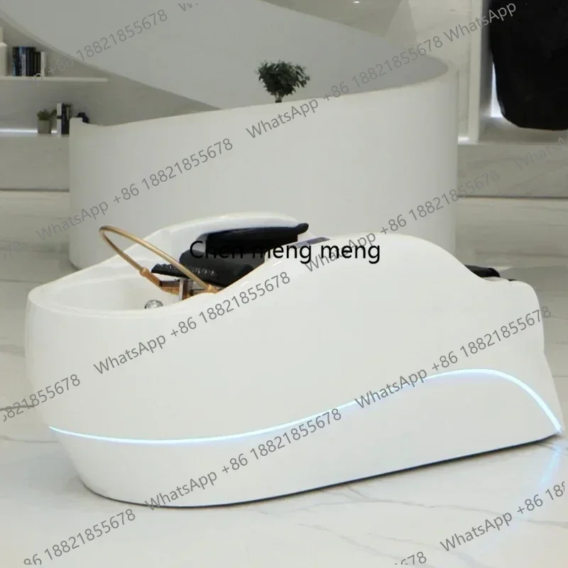 zE5556Smart Electric Massage Shampoo Chairs Water Cycle Ergonomics Shampoo Bed Barber Shop Hair Salon Furniture Silla De Champu