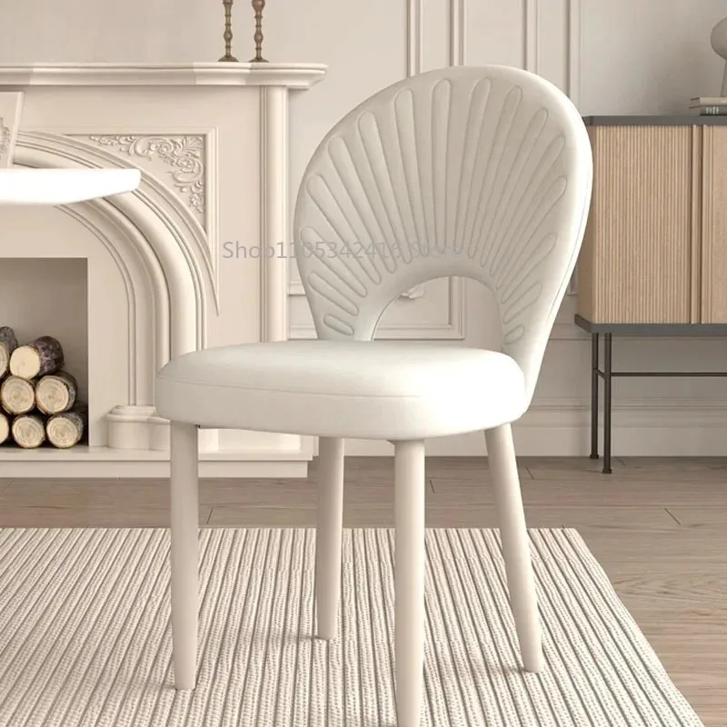 Nordic Style Dining Chair, Simple Modern High-Quality Household Seat, Soft Backrest Comfortable for Balcony & Leisure Use