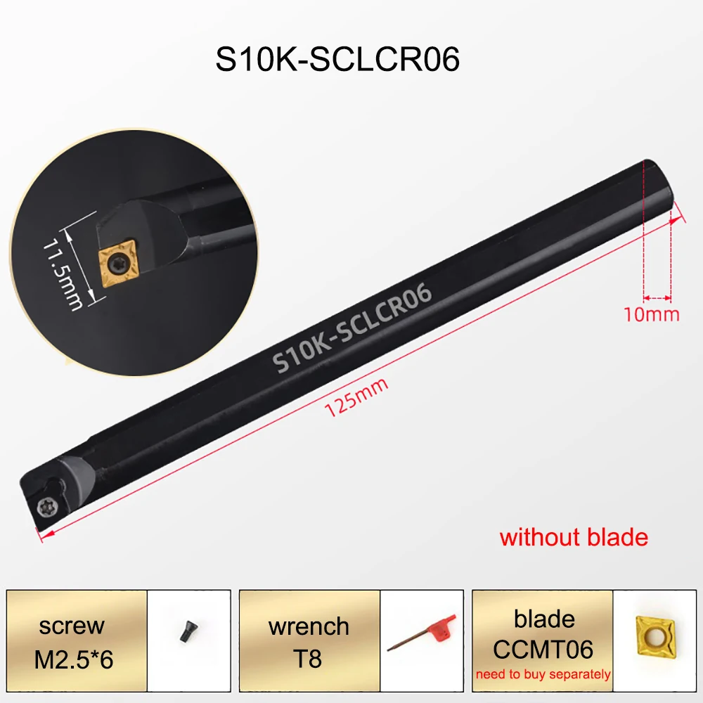 เครื่องมือ SCLCR S10K-SCLCR06 S12M-SCLCR06ภายในเจาะทังสเตนคาร์ไบด์เครื่องมือสำหรับ CCMT06เปลี่ยนแทรก