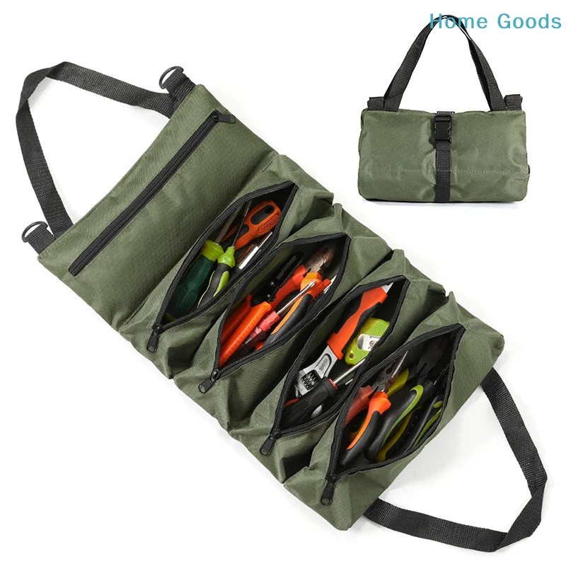 Multi-Purpose Tool Bag High Quality Professional Multi Pocket Hardware Tools Pouch Roll UP Portable Small Tools Organizer Bag