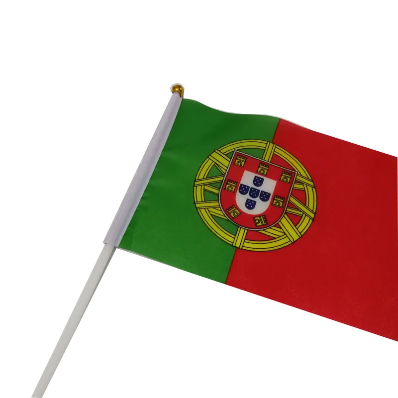 10 Pcs/lot Portugal Hand Waving Flags 14x21cm Portugal Flag Wholesale