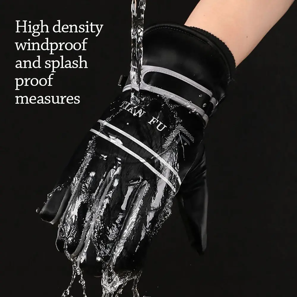 

Fashion Warm Winter Gloves Thickened Thermal Lining Fleece Snowboard Ski Gloves Sport Nonslip Touchscreen Mitten Skiing