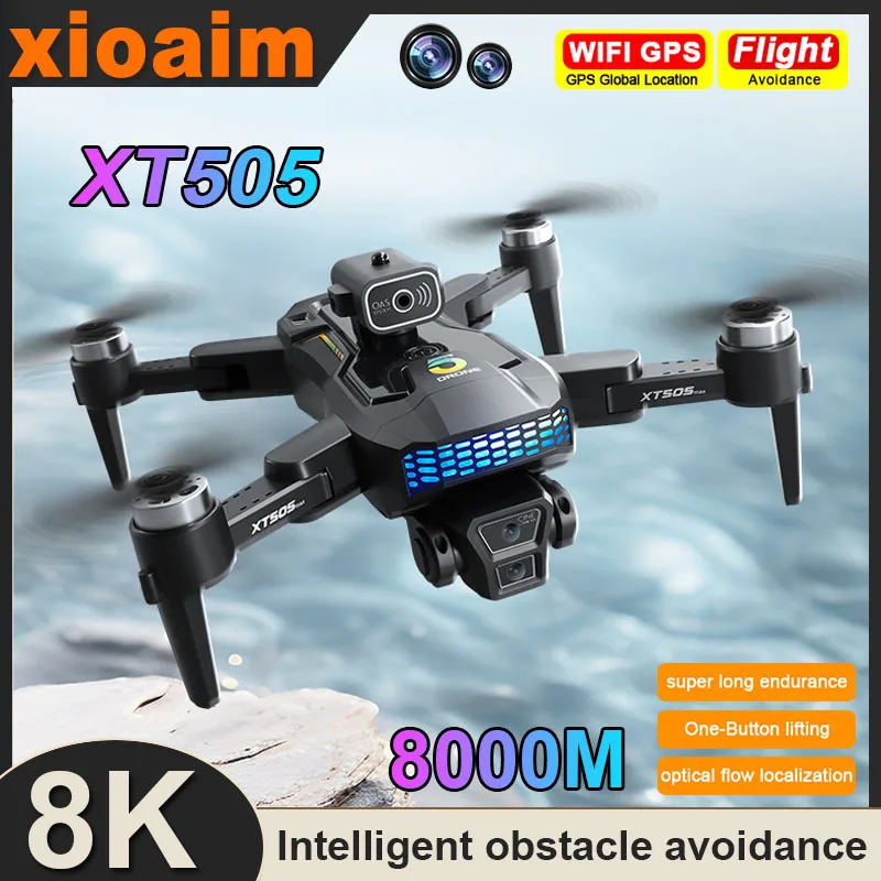 For Xiaomi GPS XT505 Done 4K Camera 5G Fpv Drone Brushless Dron Low Battery ReturnObstacle Avoidance Foldable Quadcopter RC Toy