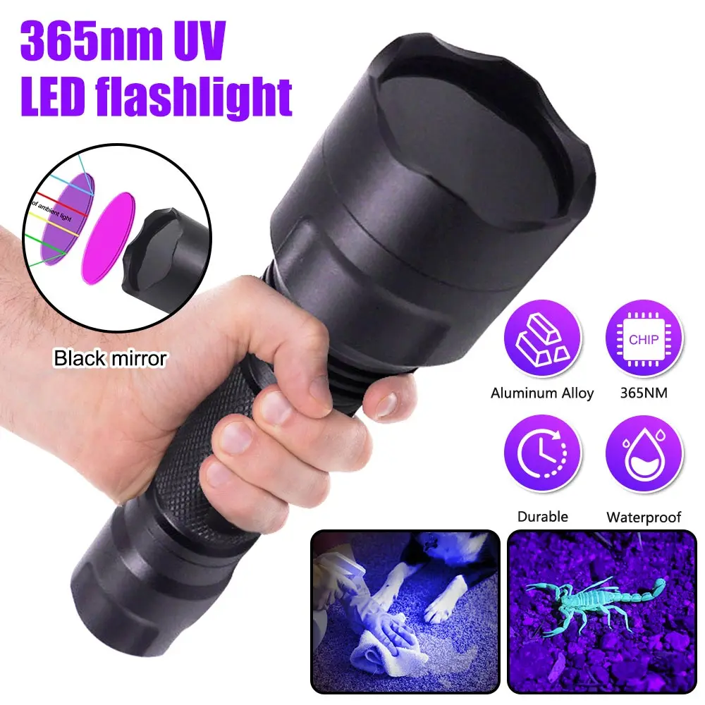 5W UV flashlight 365nm black light LED flashlight