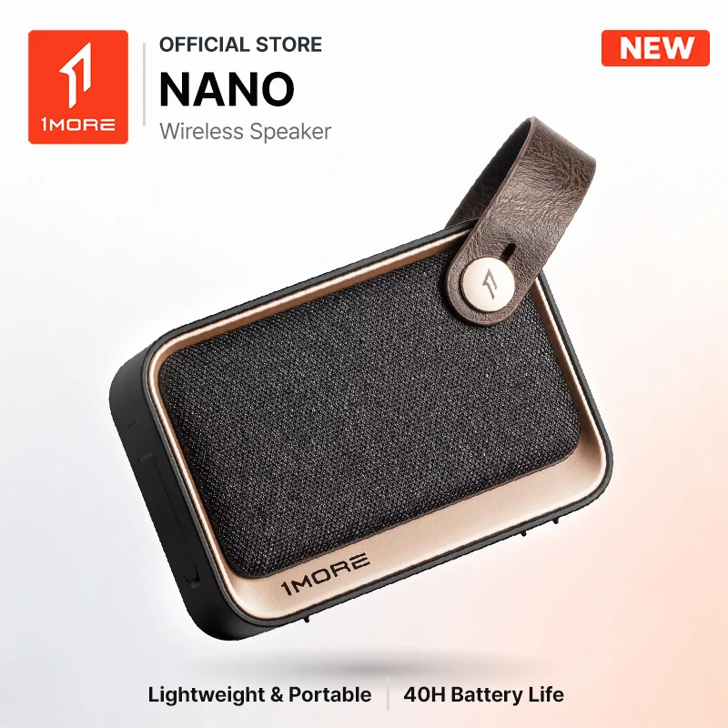 1MORE NANO Portable Bluetooth Speaker Deep Bass TWS Stereo Pairing RGB Light IP67 Outdoor Mini Sound Box 40H Playtime