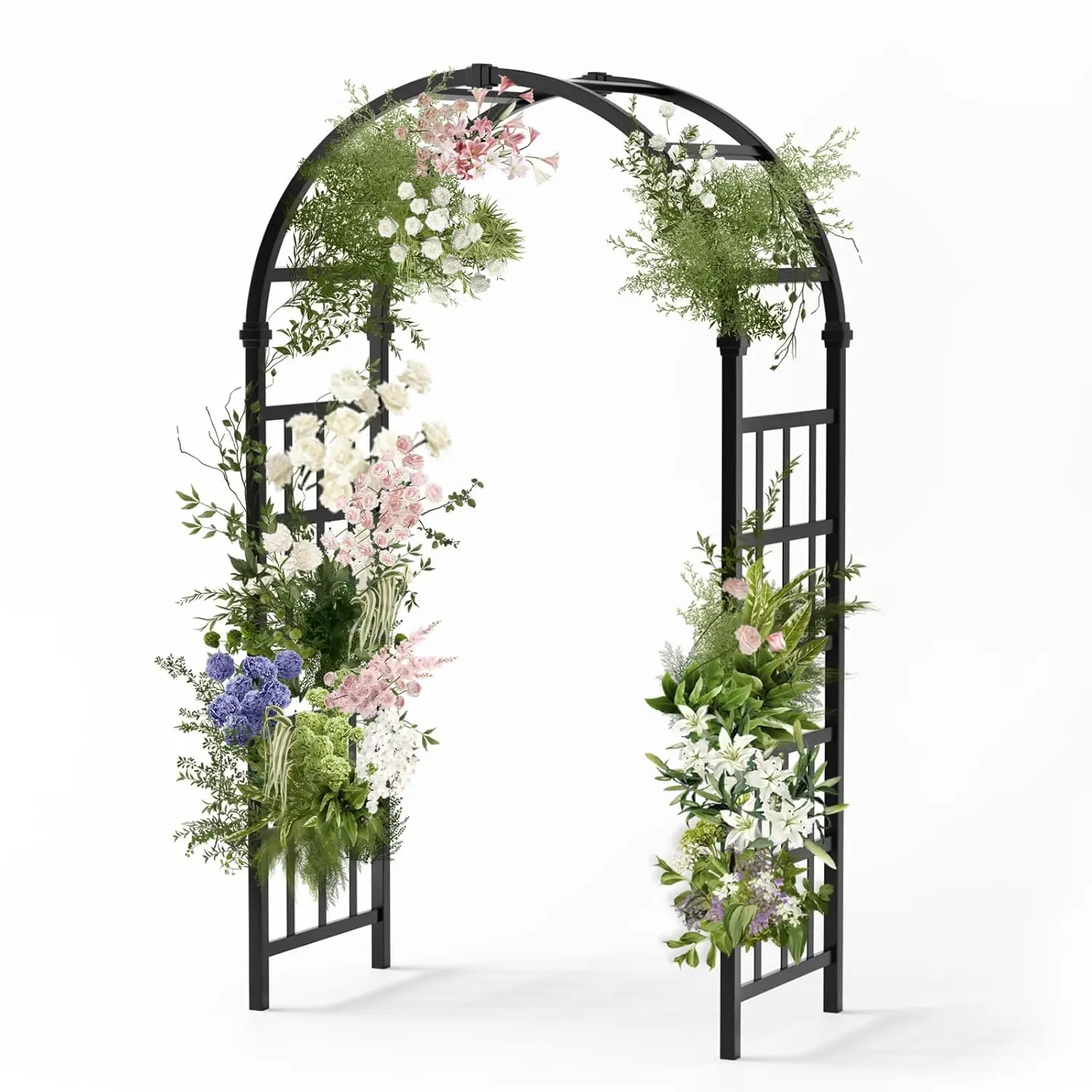 PVC Garden Arch Trellis Climbing Plants Weather Resistant Durable Support Easy Assembly Wedding Garden Party XL, Customized
