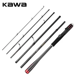 Kawa Fishing Rod 6 Sections Super Fast Action 2.1m Shrink Length 40cm 122g Fuji Ring Lure 5-25g Casting and SpinninCarbon Handle