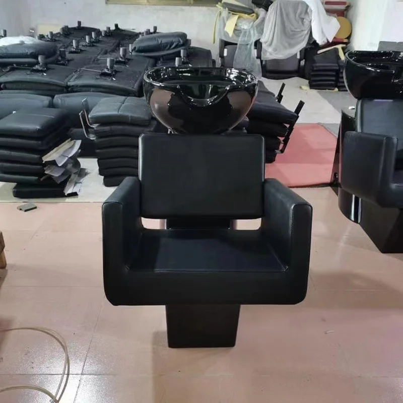 2026 Factory Direct Sale Black Salon Equipment for Sale Hair Shampoo Chair Suitable for Living Room Hair Salon Room