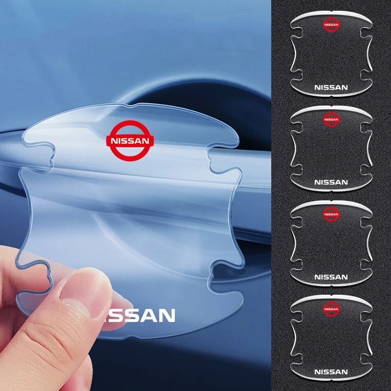 4PCS Transparent Anti Scratches Car Handle Protective Film Stickers For Nissan Rogue Qashqai J11 X-Trail T31 X Trail T32 Teana