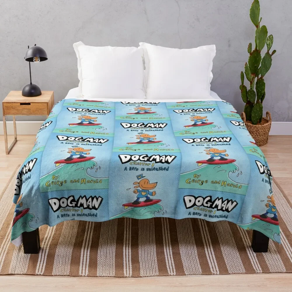 

Dog Man Movie Dav Pilkey Throw Blanket For Sofa Thin funny gift bed plaid Softest Blankets