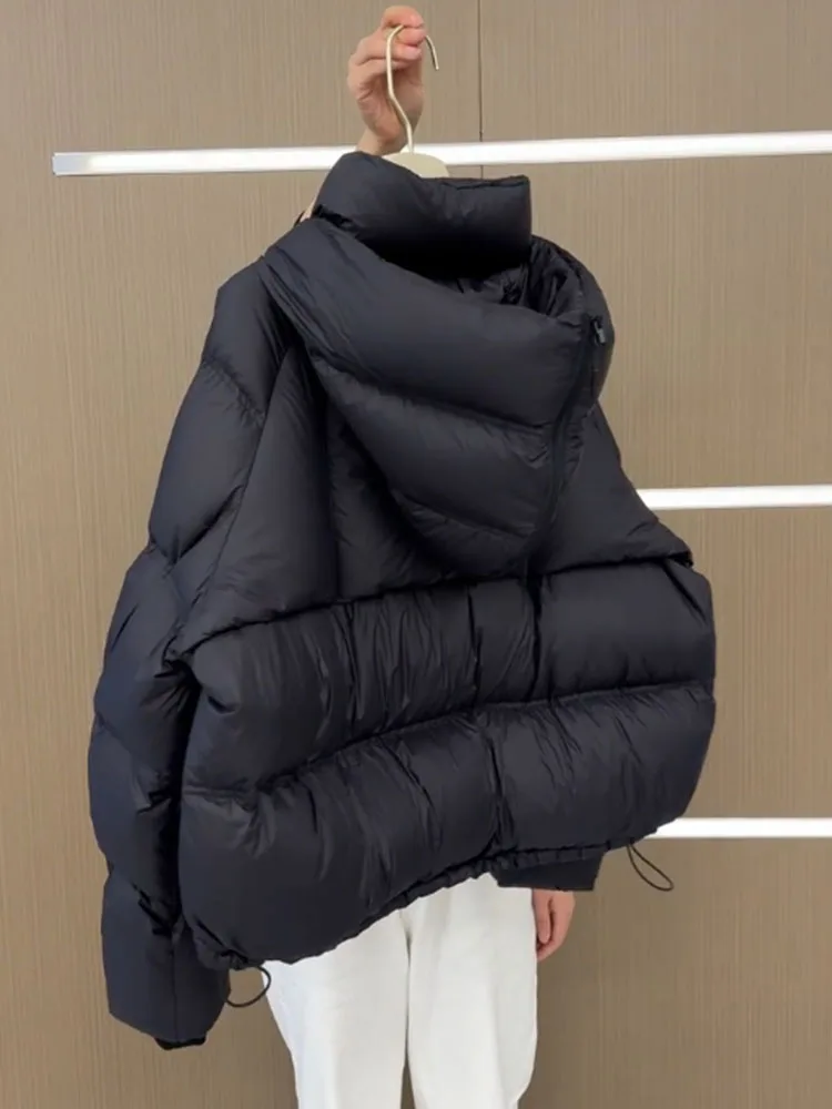 Unique ort Bla Chaqueta de plumón para mujer Invierno 2025 Nuevo abrigo de pan de tamaño pequeño con sensación de alta gama Sli Commute Sle Poliéster...