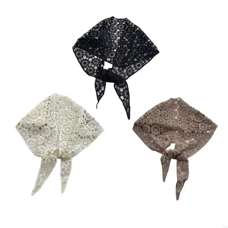 

Y3ne Треугольный кружевный шарф выдолбленная головная трансфера для женщин для женщин и пляжного одежды