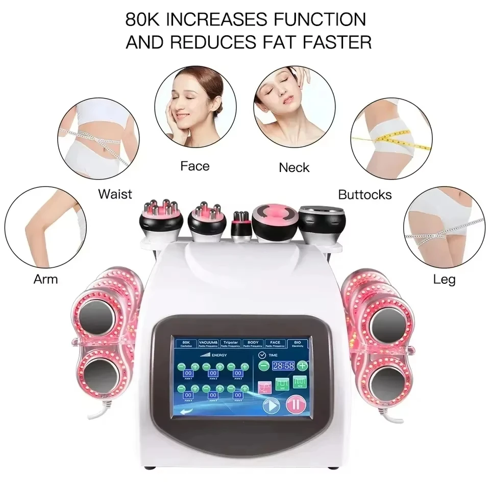

6 in 1 fat burner cavitation machine weight loss body slimming cavitation machine 80kPopular