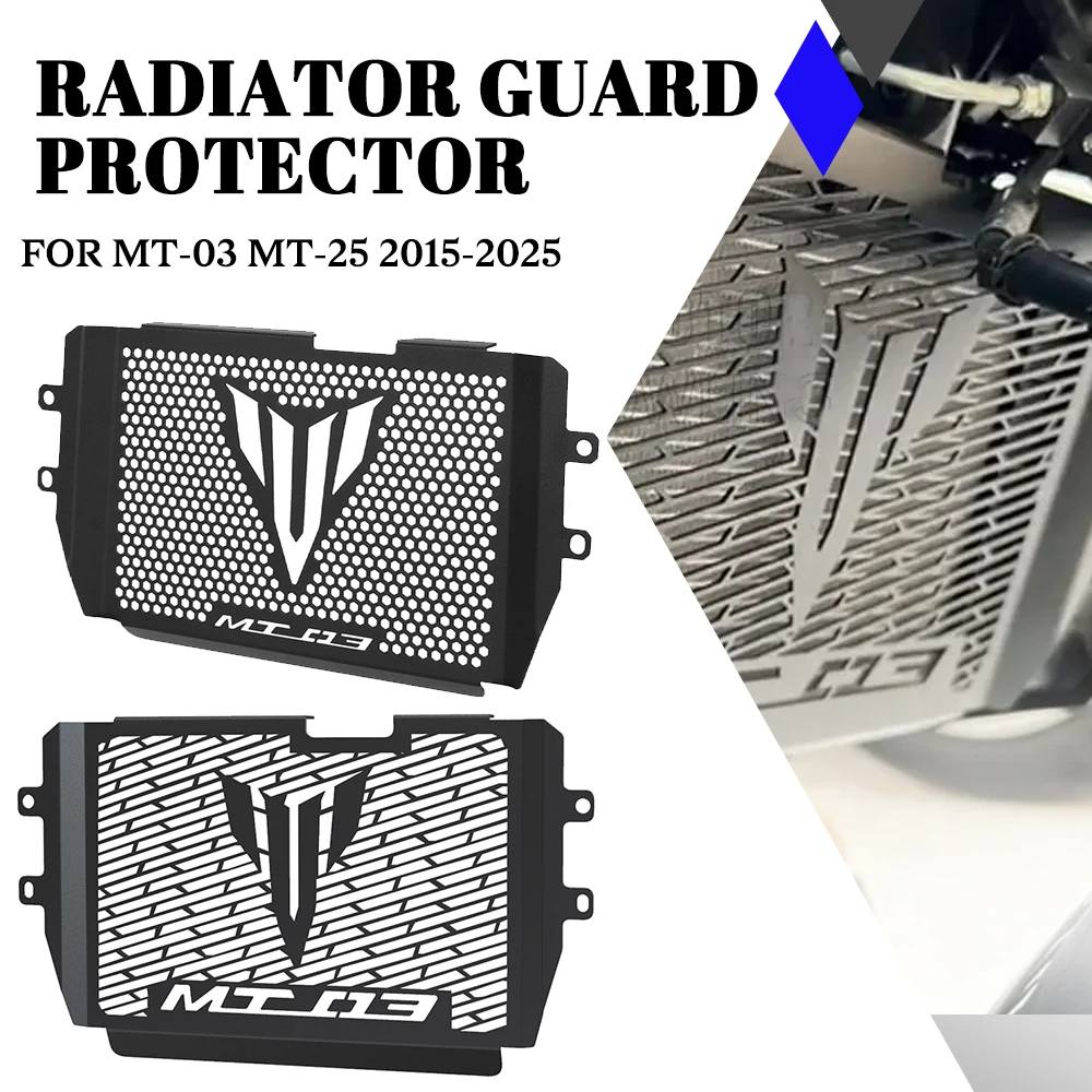

MT-25 MT-03 Motorcycle Radiator Tank Grille Guard Cover Protector Protection For Yamaha MT25 MT 03 2013-2024 MT03 Motor Parts