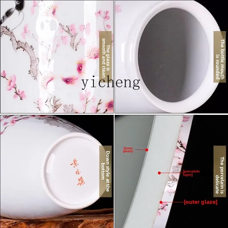 DSA  Meikai Wufu Straight Exquisite Bottle Living Room Office Decoration Ornament Light Luxury High-end