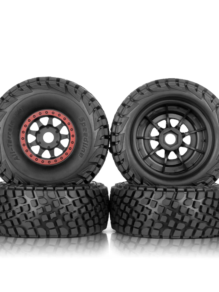 

17MM Hex 1/7 RC Off-Road Tires - All-Terrain Short Course Tyres for TRAXXAS Mojave UDR & FEISEN Desert Truck