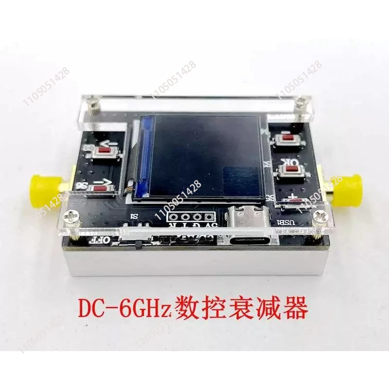 For TYPE-C 6G digital programmable RF attenuator 30DB TFT display CNC shell supports communication