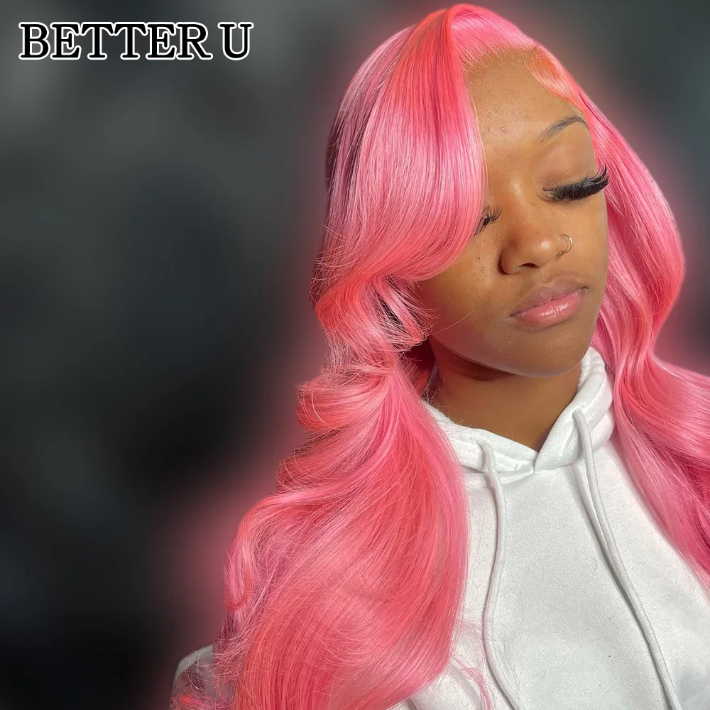 الجسم موجة الوردي شقراء الملونة 13x6 الدانتيل شعر مستعار أمامي شعر الإنسان قبل قطعها 13x4 الدانتيل الباروكة الأمامية البرازيلي الشعر البشري للنساء #1