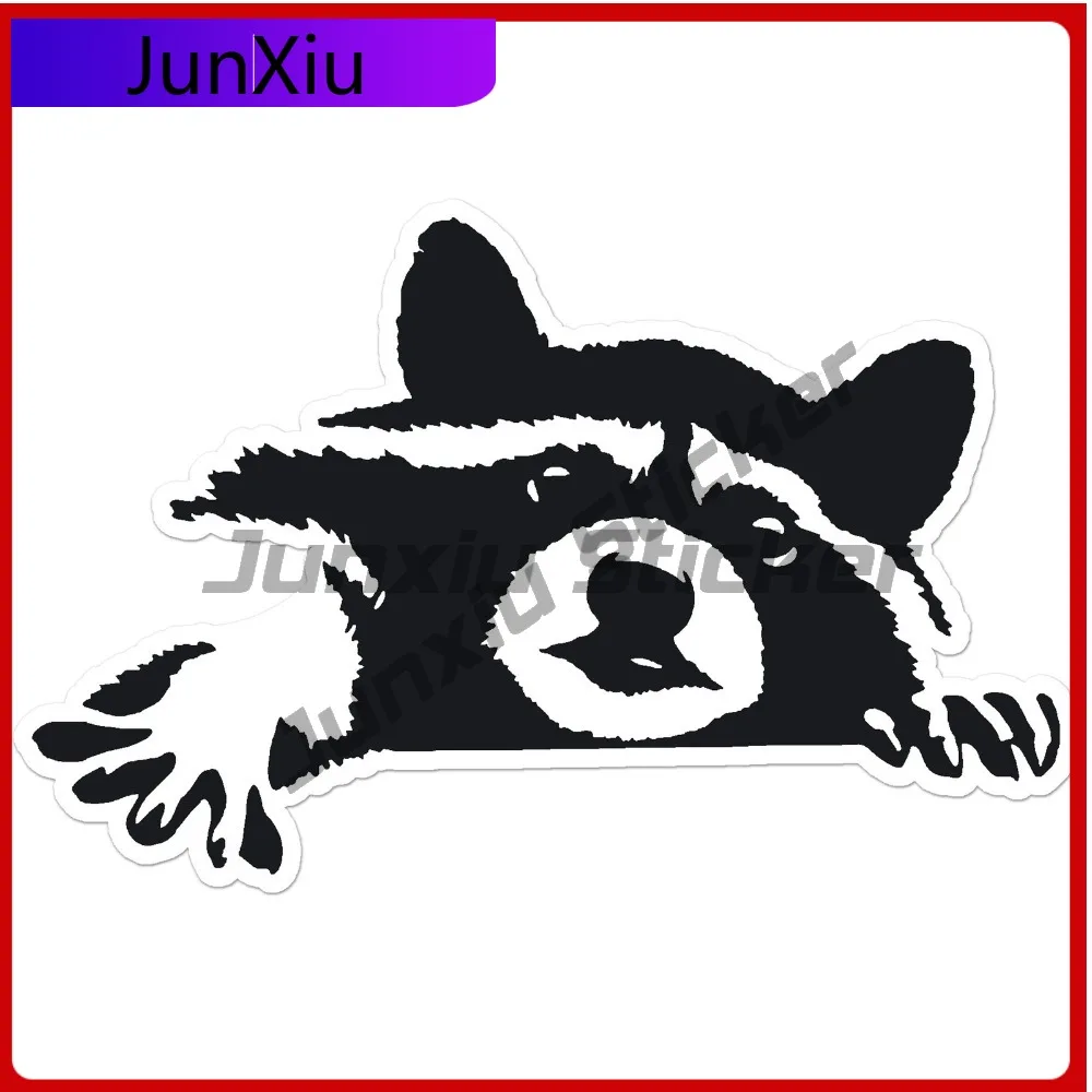 

Peeking Raccoon Vinyl Cute Premium Scratch Resistant Modern Laptop Decal Sticker Waterproof Car Window Bumper Auto Exterior