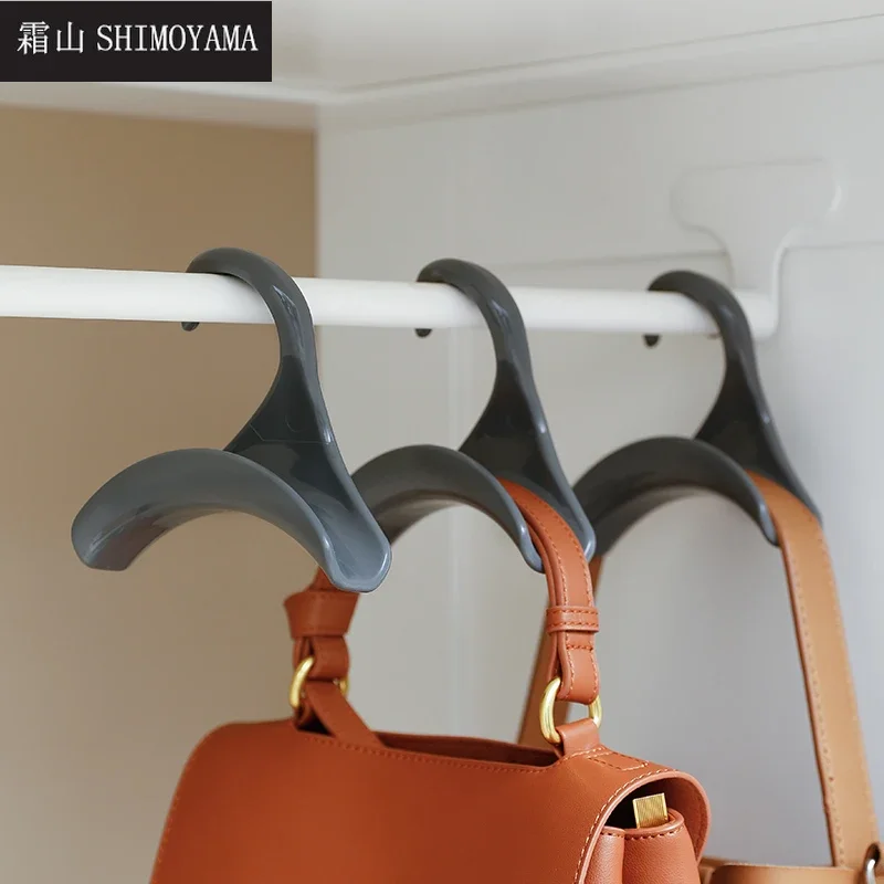 

SHIMOYAMA Organizer Bag Hanger Hook Arched Tie Scarf Hat Holder Handbag Hanger Non-marking Hook Storage Hanging Belt