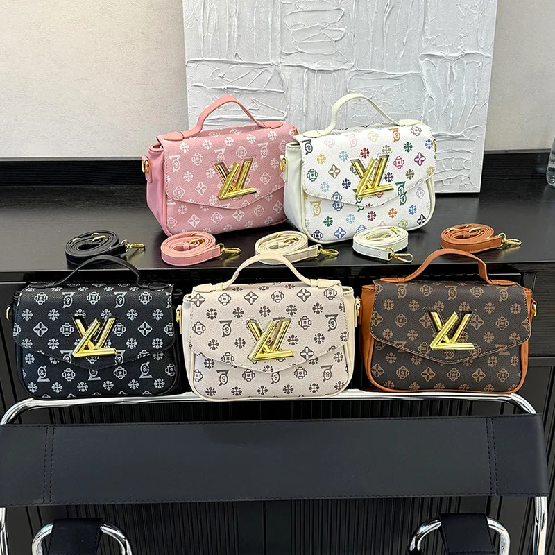 

New Designer Square Bag - Multi-Way Crossbody Purse with Chain Strap, Vintage Inspired Handbag for Women, Spacious Organizer