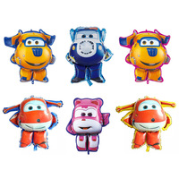 New 1Pcs Super Wings Aluminum Foil Balloon Cute Jinbao Ledi Xiaoai Duoduo, Kufei Cartoon Theme pretty Decor Baby Shower Toy