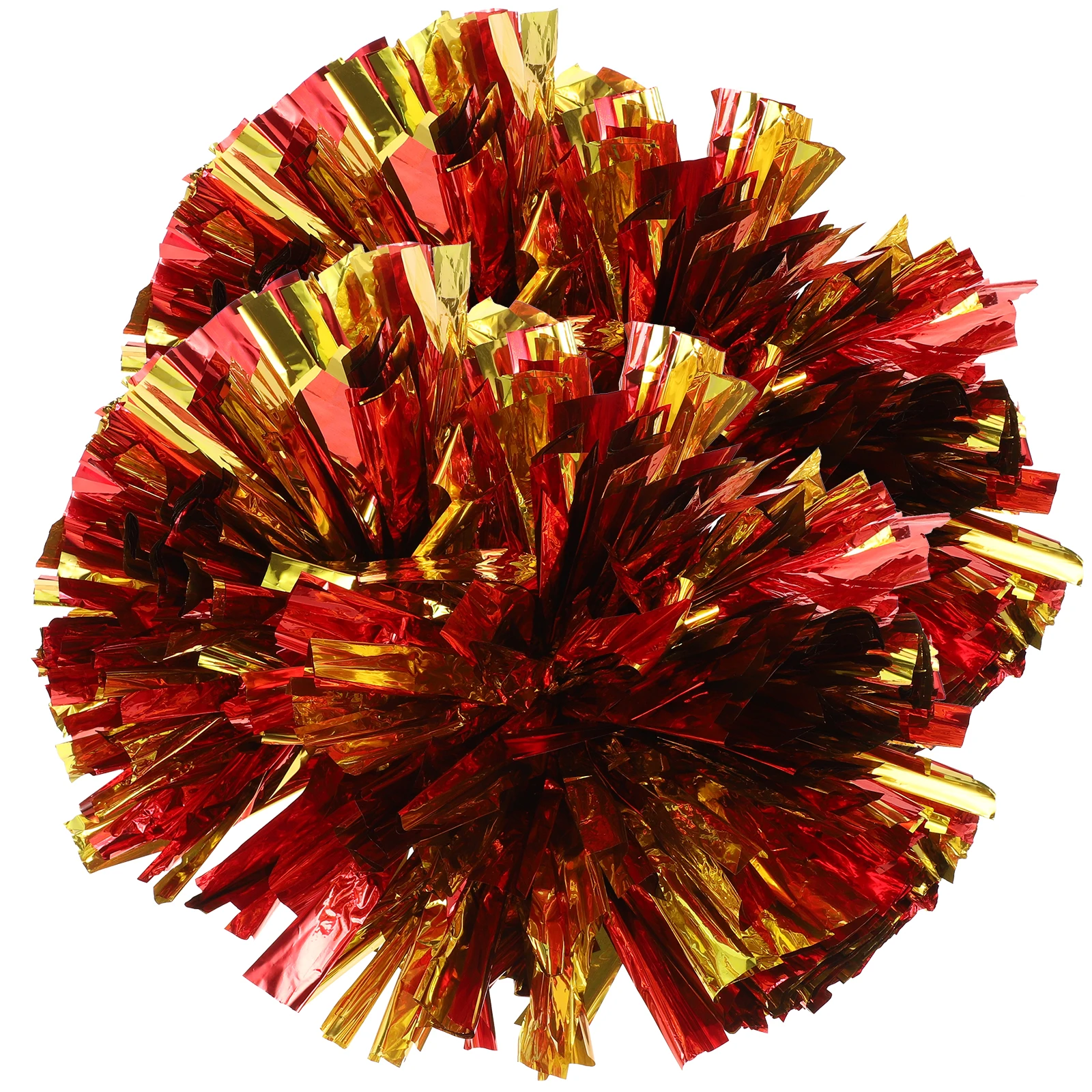2 Pcs Colorful Pet Poms Cheerleading Props Lightweight Unbreakable Glossy Handle Smooth Gymnastics Dance Party Supplies