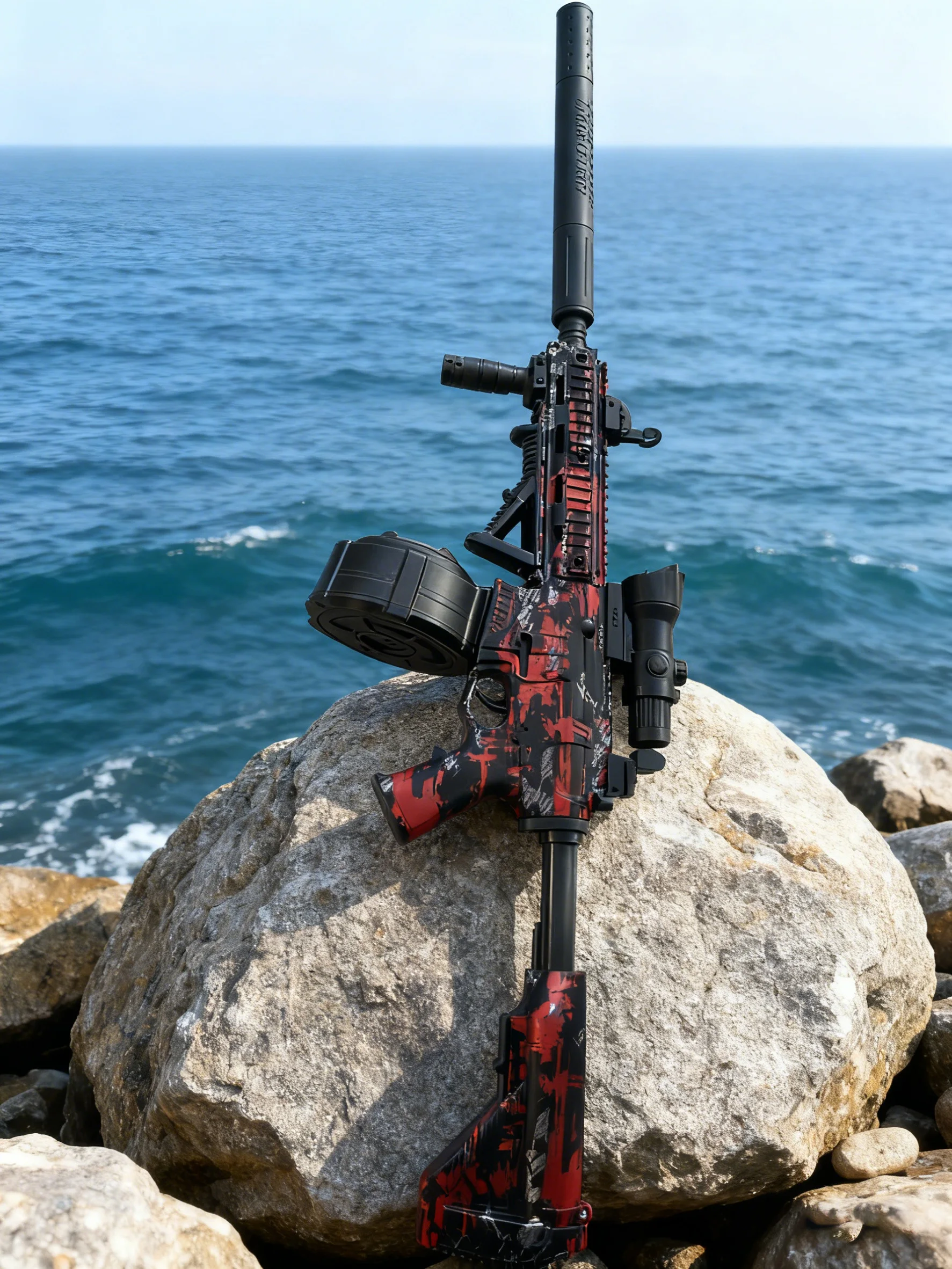 التلقائي M416 ترشيش هلام المياه حبة الناسف 500 جولة طبل 18 متر المدى في الهواء الطلق معركة لعبة بندقية اللعب ، هلام الناسف للبالغين #4