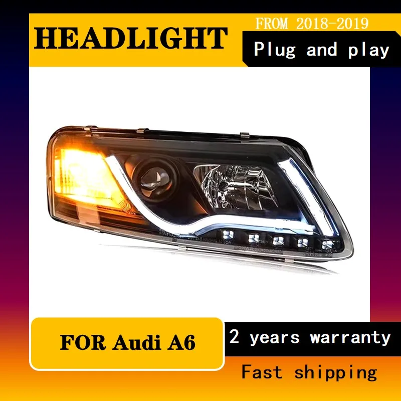 Car Styling for A6 Headlights 2005-2011 A6 C5 C6 Taiwan Sonar Headlight DRL Hid Bi Xenon Head Lamp Auto Accessories