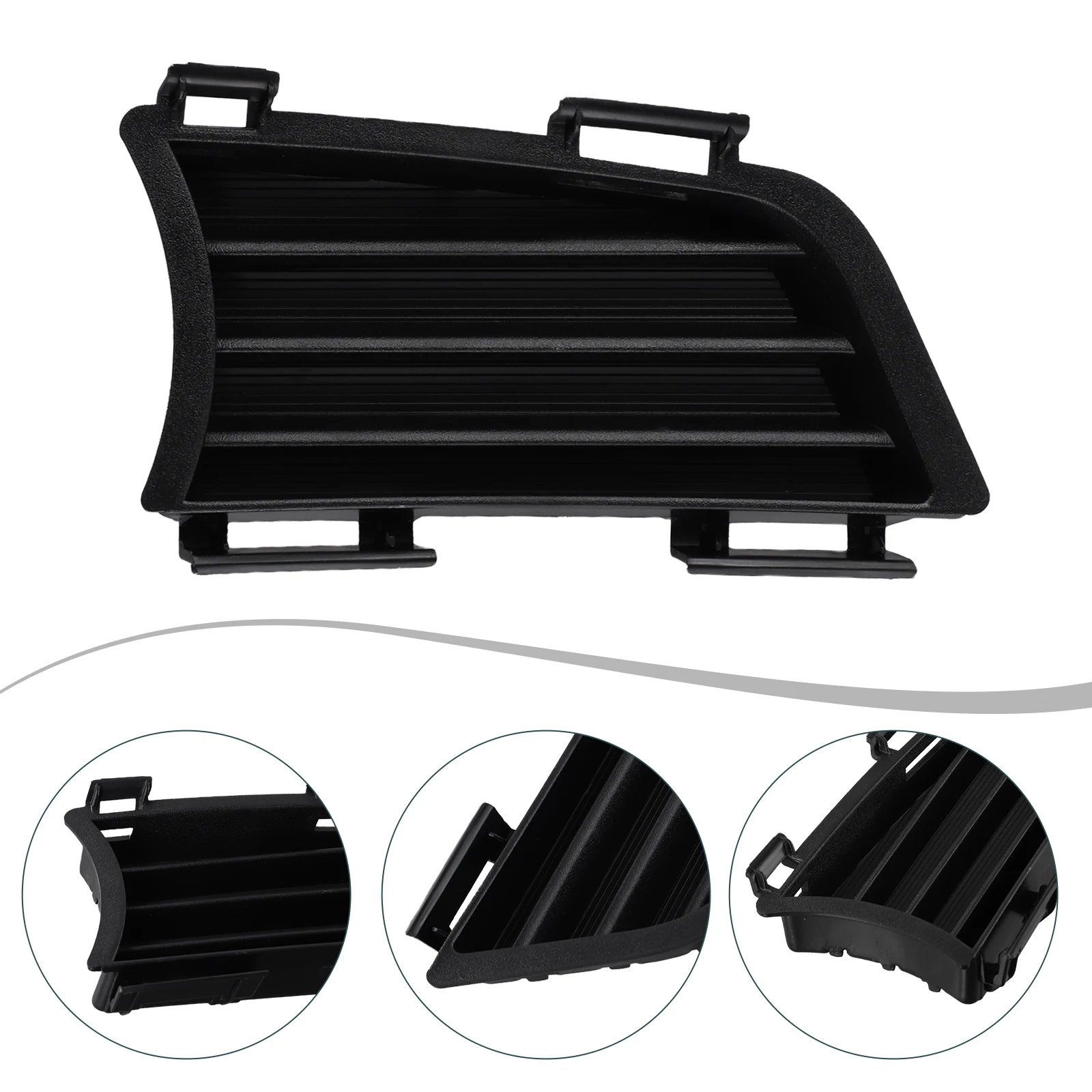 2) Black Plastic Front Bumper Lower Fog Light Cover Outer Grilles for Pontiac for vibe 2005 2008 Perfect Match Easy Installation