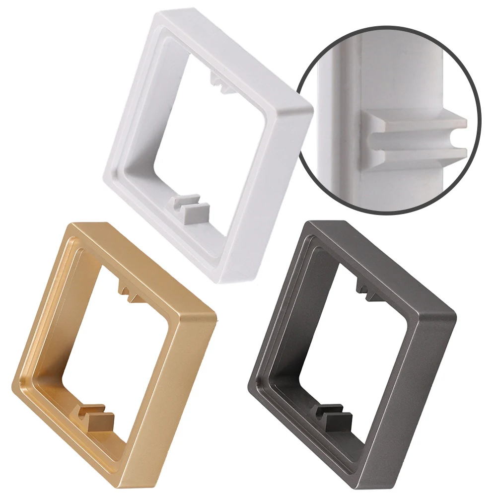 2pcs Square Spacer 10MM Single Socket Spacer 1 Gang Frame Plate With 4* Screws 2025 Hot Sale Brand. New And High Quality