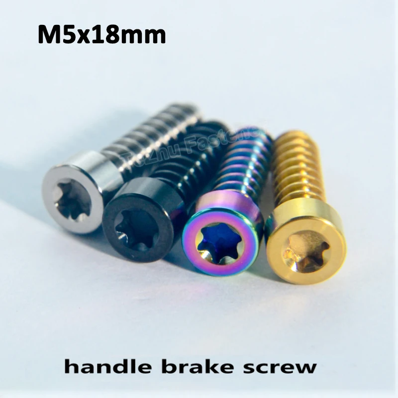 1Pcs M5x18mm Titanium Alloy Ti Handle Brake Screw Bolt Fixing Screws Silver/Gold/Colourful/Black